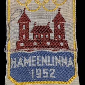 1952 Summer Olympics Hämeenlinna Cloth Badge