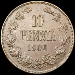 Finland 1900 10 Pennia