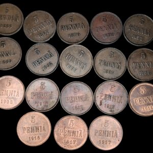 Finland 1865-1917 5 Pennia 24pcs