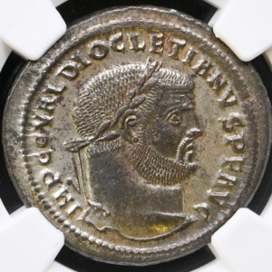 Diocletianus 284-305 jKr., BI Nummus, Herakleia, NGC AU