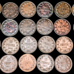 Finland 1865-1917 10 Pennia 22pcs