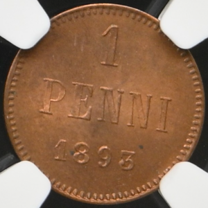 1 Penni 1893 NGC MS 64