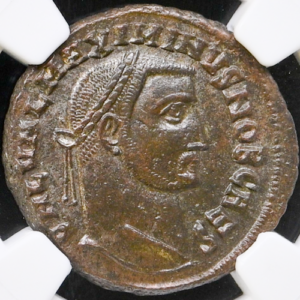 Maximinus II 310-313 jKr., BI Reduced Nummus, Aleksandria, NGC AU