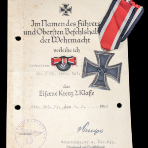Germany, Iron Cross 2nd Class 1939 with Certificate