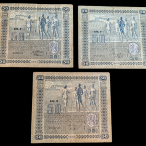 50 Markkaa 1922 Litt. C 3kpl