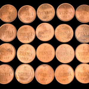 Finland 1914-1917 5 Pennia 20pcs, Mint Luster