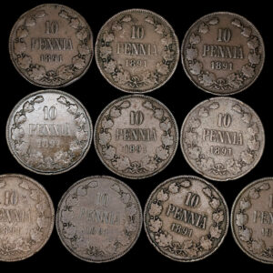10 Penniä 1891 10kpl