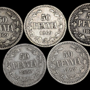 50 Penniä 1869 5kpl