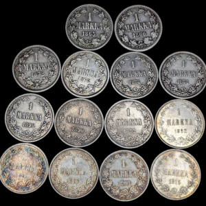 Finland 1865-1908 1 Markka 14pcs