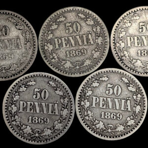 50 Penniä 1869 5kpl