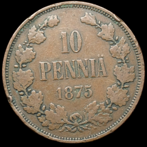 Finland 10 Pennia 1875