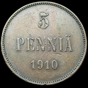 5 Penniä 1910