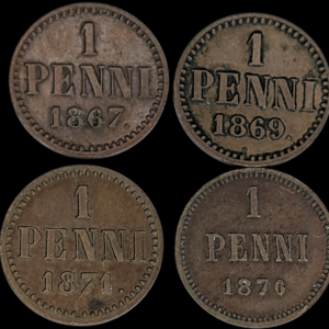 1 Penni 1867,69,71,76