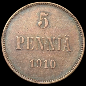 5 Penniä 1910