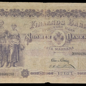 Finland 1898 100 Markkaa No 0866266 Col - La
