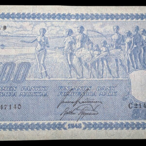 500 Markkaa 1945 Litt. B C2147140 Rai – Aas