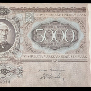 Finland 1945 5000 Markkaa Litt. A M125914 Kek - Als