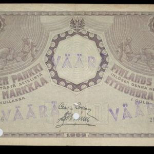 Finland 1909 (1917-18) 100 Markkaa 2825756 Col – Mül