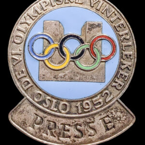 Oslo 1952 Winter Olympics Press Badge