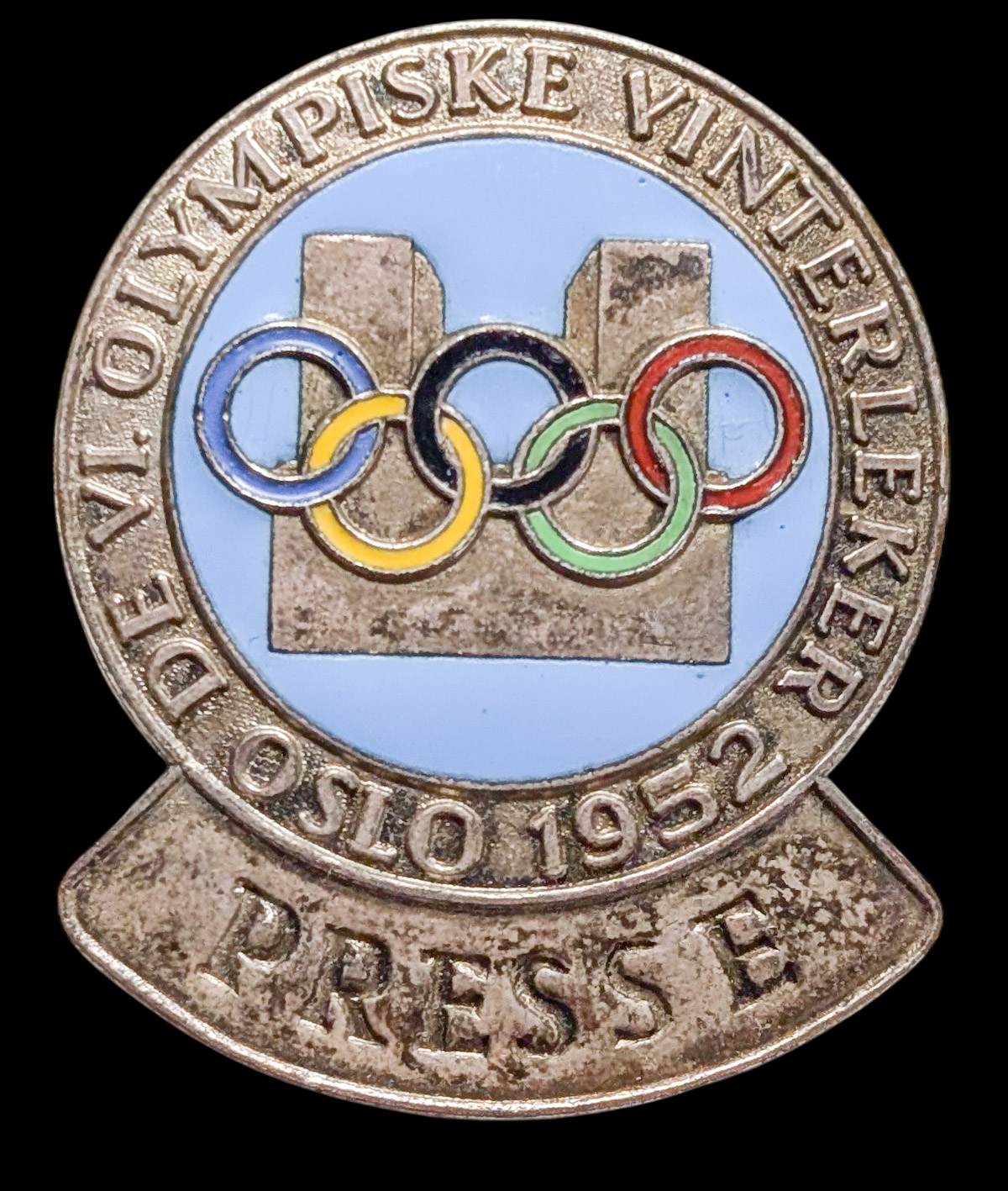 Oslo 1952 Winter Olympics Press Badge
