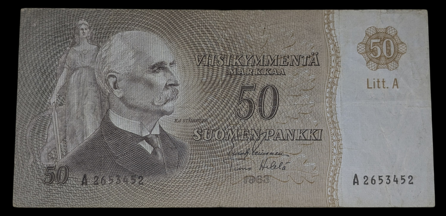 50 Markkaa 1963 Litt. A A2653452 Lei - Heä