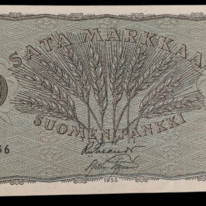 Finland 1955 100 Markkaa N0951656 Fie - Aas