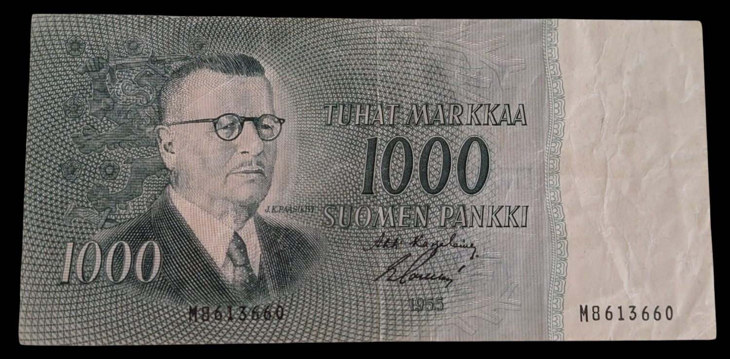 Finland 1955 1000 Markkaa M8613660 Ka - Sac