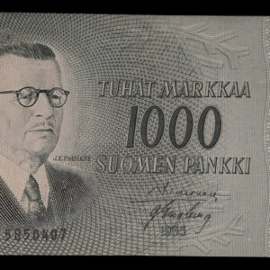1000 Markkaa 1955 E5850407 Sim – Eng