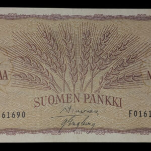 100 Markkaa 1957 F0161690 Sim – Eng