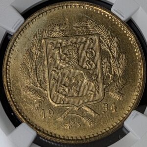 Finland 1934 10 Markkaa NGC MS 64