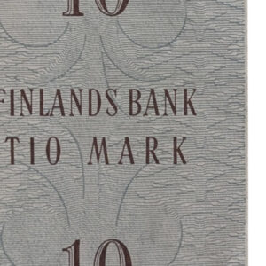 Finland 1963 10 Markkaa Litt A, Off Center Error