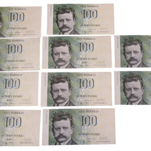 Finland 1986 100 Markkaa 10pcs lot