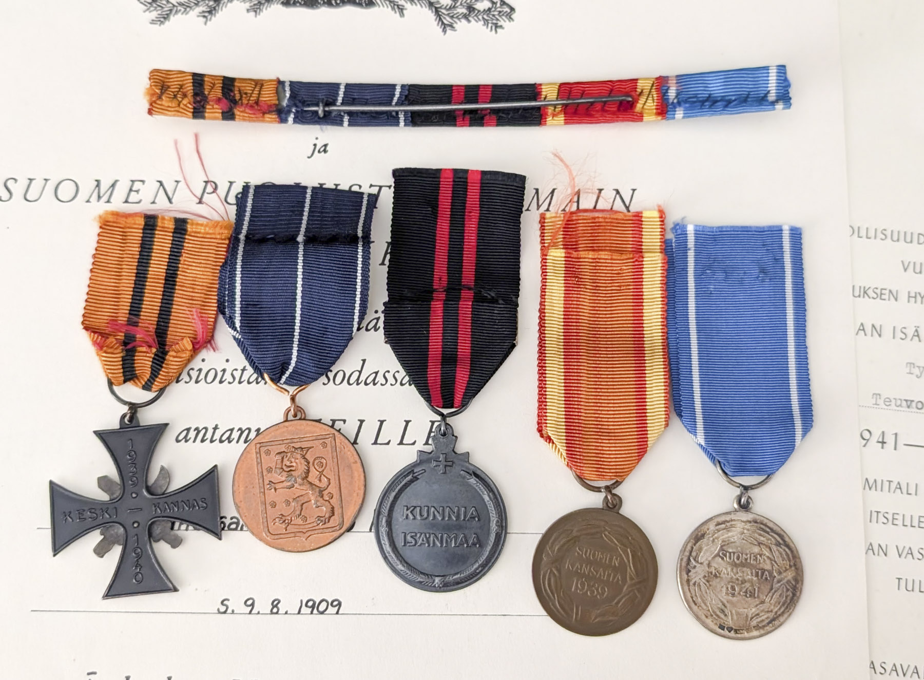 Finland, 1939-45 Winter & Continuation Wars Grouping with Documents - Image 3