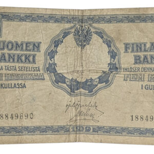 Finland 1909 5 Markkaa 18849690, Republic Issue 1917