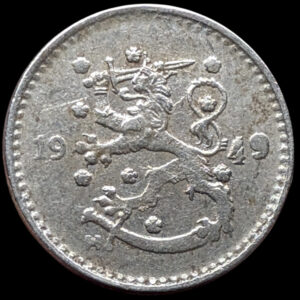 Finland 1949 1 Markka, re-engraved 4