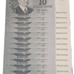 10 Markkaa 1963 Litt. A, peräkkäiset numerot