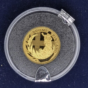 Itsenäinen Suomi 100v juhlamitali kultaa 1/10 oz 0,999