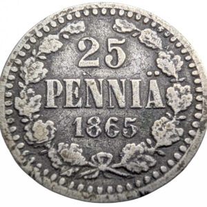 25 Penniä 1865 s