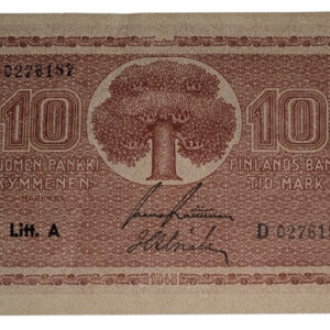 Finland 1945 10 Markkaa Litt. A D0276187 Rai - Als