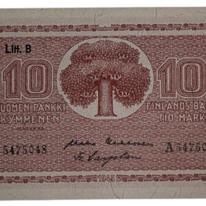 Finland 1945 10 Markkaa Litt. B A5475048 Kek – Car
