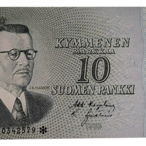 10 Markkaa 1963 Litt. A tähti AA0342579 Ka – Ign (v)