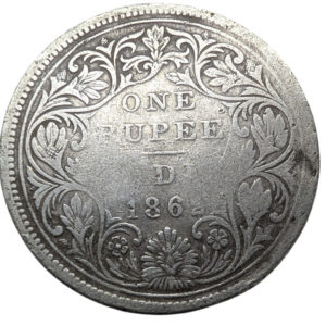 Intia 1 Rupee 1862