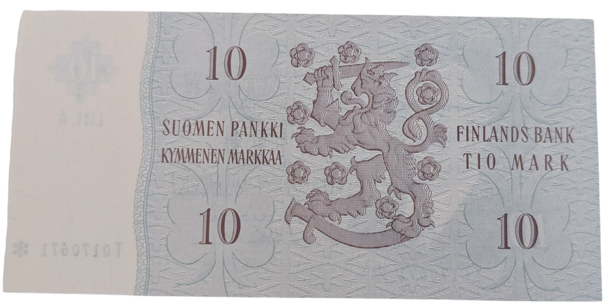 Finland 1963 10 Markkaa Litt. A Star/Replacement T0170671 Het – Luu - Image 2