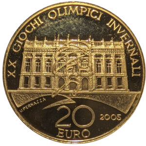Italy Gold 2005 20 Euros, 2006 Winter Olympics, Palazzo Madama