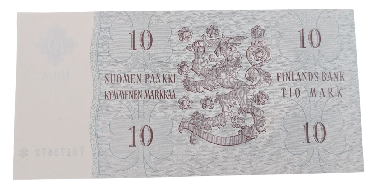 Finland 1963 10 Markkaa Litt. A Star/Replacement T0170672 Het - Luu - Image 2