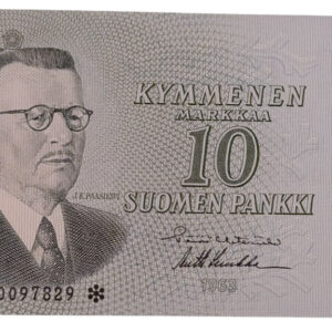 Finland 1963 10 Markkaa Litt. A Star/Replacement K0097829 Het  – Luu