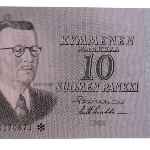 Finland 1963 10 Markkaa Litt. A Star/Replacement T0170671 Het – Luu