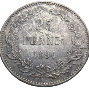 25 Penniä 1894 L