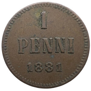 Finland 1881 1 Penni