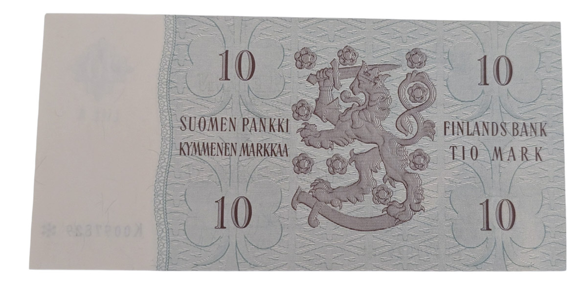 Finland 1963 10 Markkaa Litt. A Star/Replacement K0097829 Het – Luu - Image 2